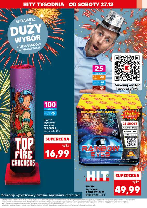Kaufland - gazetka promocyjna Oferta Kaufland - Fajerwerki  do środy 31.12 - strona 3