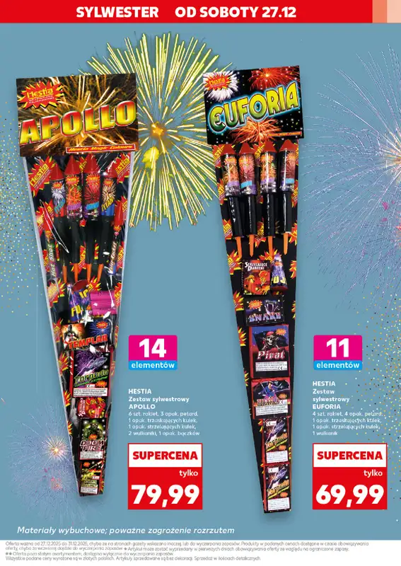 Kaufland - gazetka promocyjna Oferta Kaufland - Fajerwerki  do środy 31.12 - strona 17