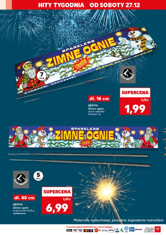 Kaufland - gazetka promocyjna Oferta Kaufland - Fajerwerki  do środy 31.12 - strona 14