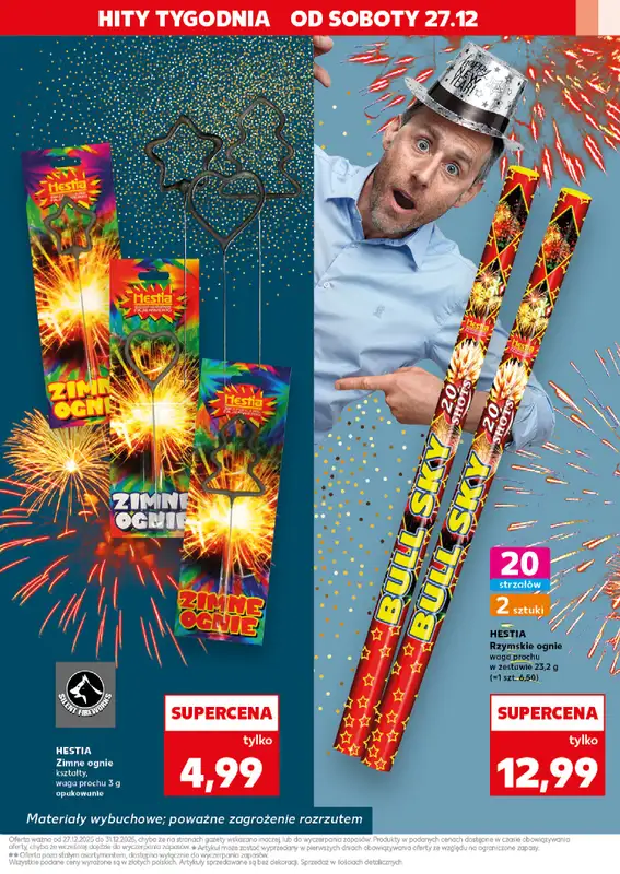 Kaufland - gazetka promocyjna Oferta Kaufland - Fajerwerki  do środy 31.12 - strona 15