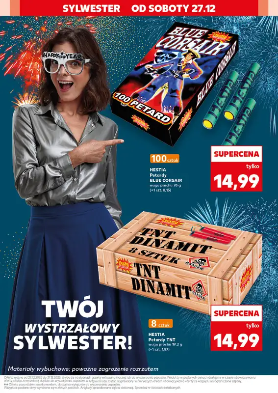 Kaufland - gazetka promocyjna Oferta Kaufland - Fajerwerki  do środy 31.12 - strona 20