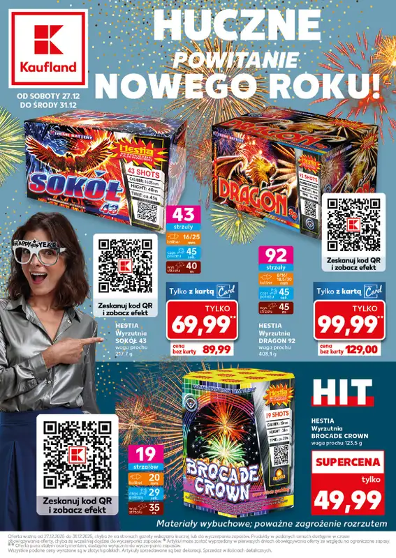 Kaufland - gazetka promocyjna Oferta Kaufland - Fajerwerki  