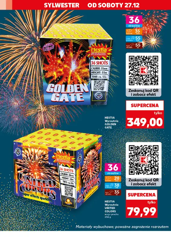 Kaufland - gazetka promocyjna Oferta Kaufland - Fajerwerki  do środy 31.12 - strona 4