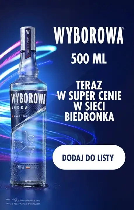 Biedronka - gazetka promocyjna Wódka Wyborowa w Biedronce w super cenie   - strona 3