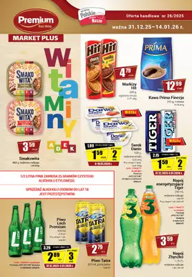 Premium - gazetka promocyjna Gazetka Premium Market Plus od środy 31.12 do środy 14.01