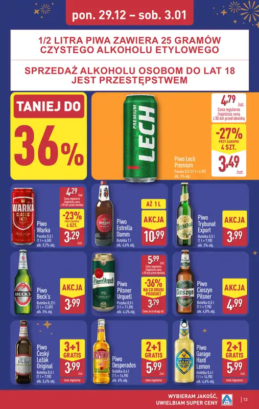 Aldi - gazetka promocyjna Pełny katalog! od poniedziałku 29.12 do soboty 03.01 - strona 13