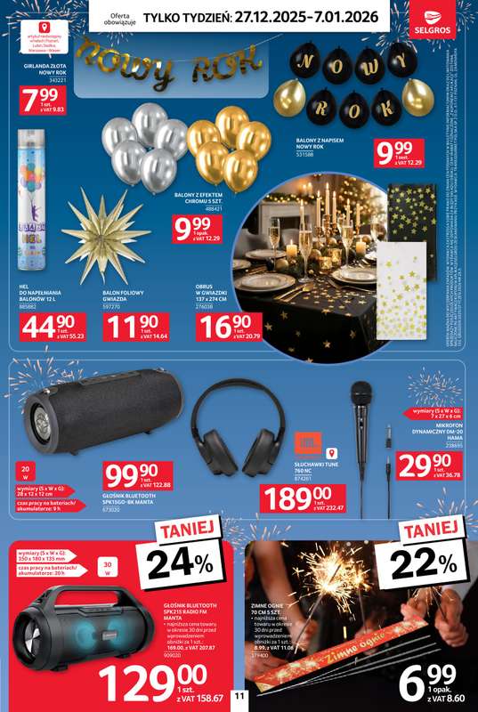 Selgros - gazetka promocyjna Jeszcze więcej super promocji! od soboty 27.12 do środy 07.01 - strona 11