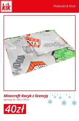 KiK - gazetka promocyjna Otulające koce i poduszki – od 9 zł od wtorku 23.12  - strona 14
