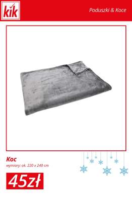 KiK - gazetka promocyjna Otulające koce i poduszki – od 9 zł od wtorku 23.12  - strona 10