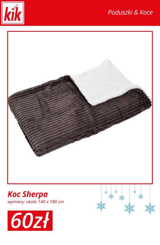 KiK - gazetka promocyjna Otulające koce i poduszki – od 9 zł od wtorku 23.12  - strona 2