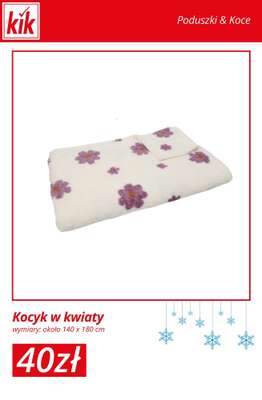 KiK - gazetka promocyjna Otulające koce i poduszki – od 9 zł od wtorku 23.12  - strona 12