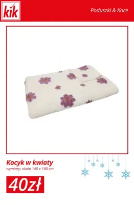 KiK - gazetka promocyjna Otulające koce i poduszki – od 9 zł od wtorku 23.12  - strona 12