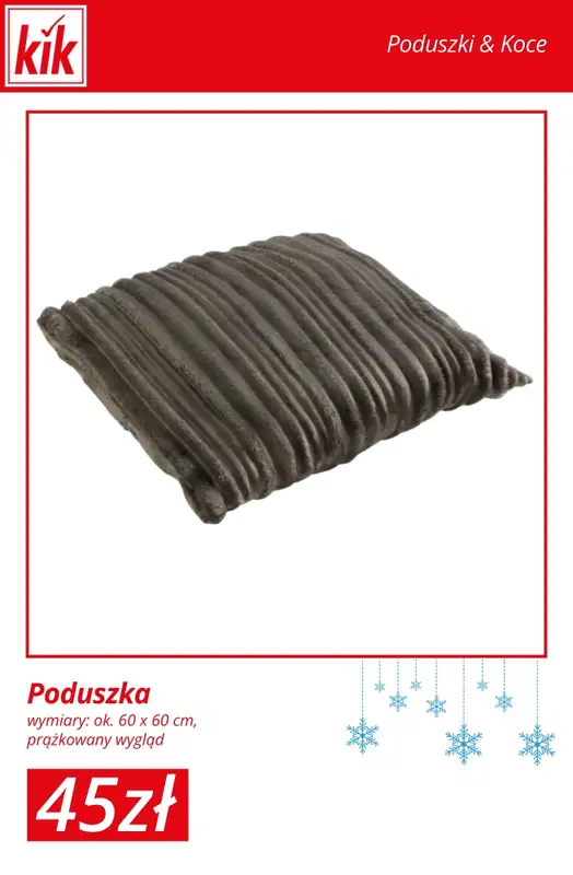 KiK - gazetka promocyjna Otulające koce i poduszki – od 9 zł od wtorku 23.12  - strona 3