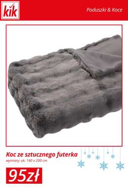 KiK - gazetka promocyjna Otulające koce i poduszki – od 9 zł od wtorku 23.12  - strona 8