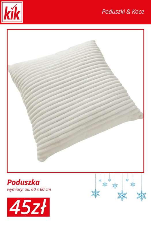 KiK - gazetka promocyjna Otulające koce i poduszki – od 9 zł od wtorku 23.12  - strona 9
