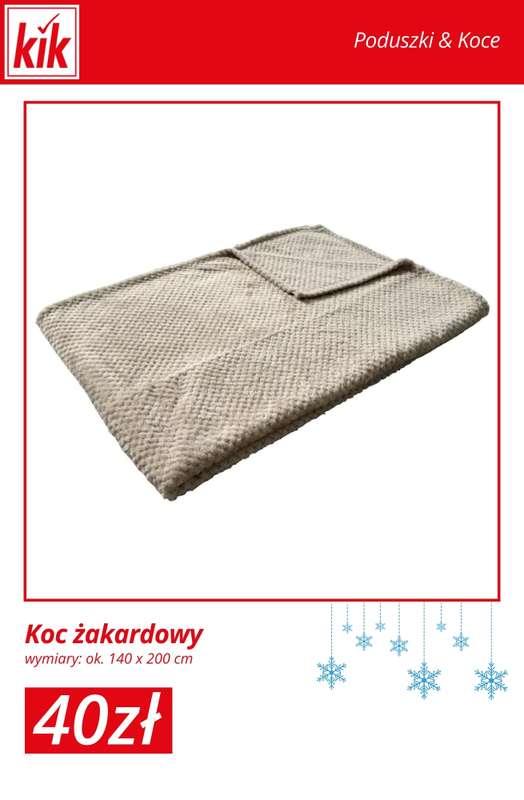 KiK - gazetka promocyjna Otulające koce i poduszki – od 9 zł od wtorku 23.12  - strona 6