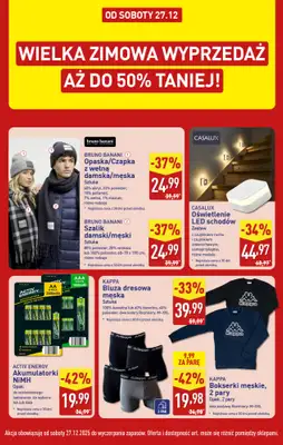 Aldi - gazetka promocyjna Wielka zimowa wyprzedaż aż do 50% taniej w Aldi! od soboty 27.12 do soboty 27.12 - strona 4