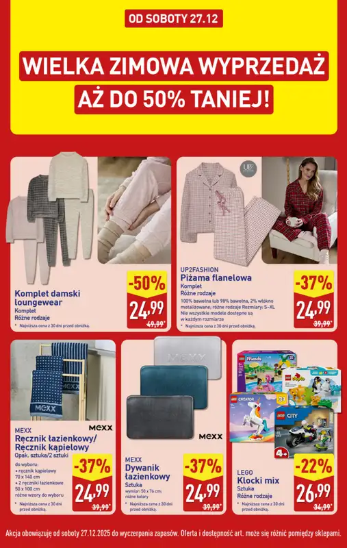 Aldi - gazetka promocyjna Wielka zimowa wyprzedaż aż do 50% taniej w Aldi! od soboty 27.12 do soboty 27.12 - strona 3
