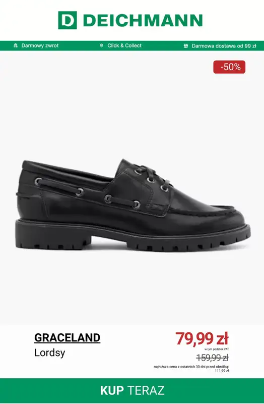Deichmann - gazetka promocyjna Do -50% na półbuty od wtorku 23.12  - strona 5