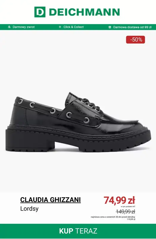 Deichmann - gazetka promocyjna Do -50% na półbuty od wtorku 23.12  - strona 2