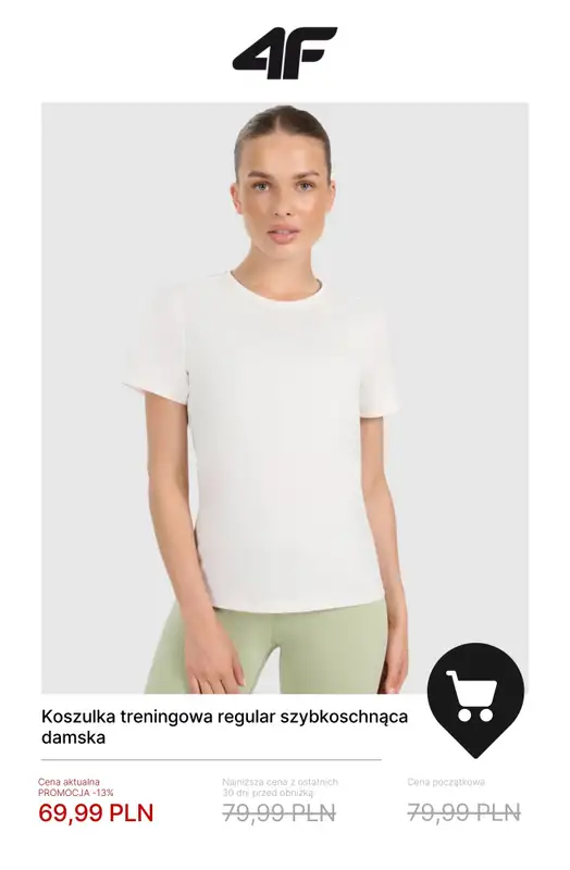 4F - gazetka promocyjna Do -50% na kolekcję treningową – dla niej od wtorku 23.12 do środy 31.12 - strona 6