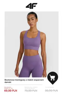 4F - gazetka promocyjna Do -50% na kolekcję treningową – dla niej od wtorku 23.12 do środy 31.12 - strona 14