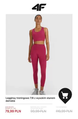 4F - gazetka promocyjna Do -50% na kolekcję treningową – dla niej od wtorku 23.12 do środy 31.12 - strona 12
