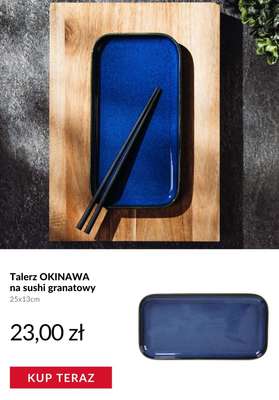 Talerz OKINAWA na sushi granatowy