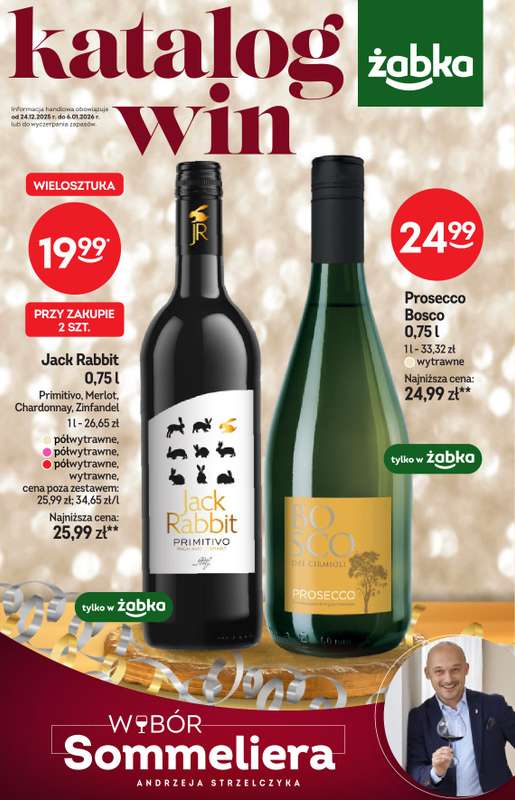 Żabka - gazetka promocyjna Katalog win od środy 24.12 do wtorku 06.01