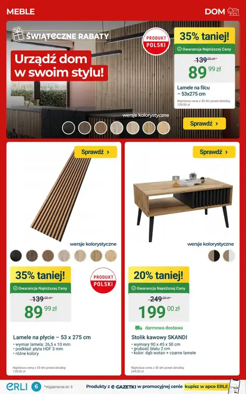 ERLI - gazetka promocyjna HITY CENOWE – małe AGD, meble i wyposażenie! od soboty 20.12 do niedzieli 04.01 - strona 6