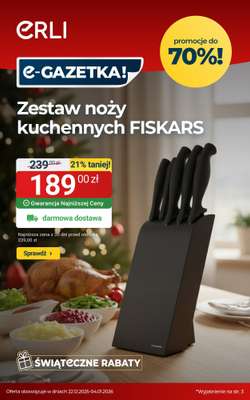 ERLI - gazetka promocyjna HITY CENOWE – małe AGD, meble i wyposażenie! od soboty 20.12 do niedzieli 04.01