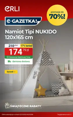 ERLI - gazetka promocyjna Zabawki i elektronika taniej! od poniedziałku 22.12 do niedzieli 04.01