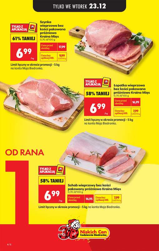 Biedronka - gazetka promocyjna 3 powody żeby iść do Biedronki od wtorku 23.12 do wtorku 23.12 - strona 4