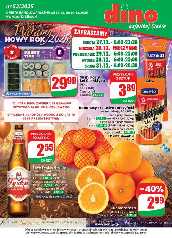 Dino - gazetka promocyjna Gazetka od soboty 27.12 do wtorku 30.12