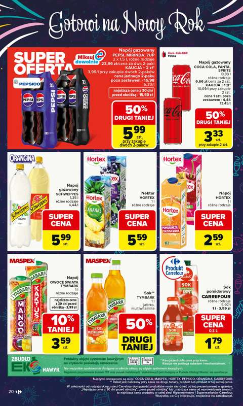 Carrefour Market - gazetka promocyjna Gazetka Carrefour Market od poniedziałku od poniedziałku 29.12 do soboty 03.01 - strona 20