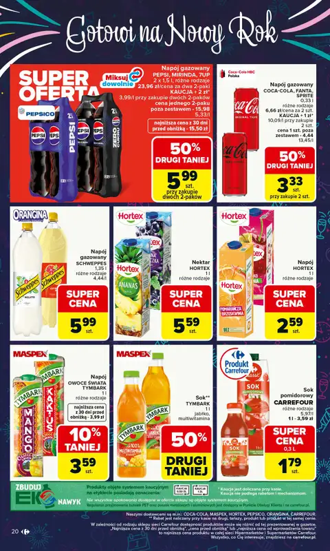 Carrefour Market - gazetka promocyjna Gazetka Carrefour Market od poniedziałku od poniedziałku 29.12 do soboty 03.01 - strona 20