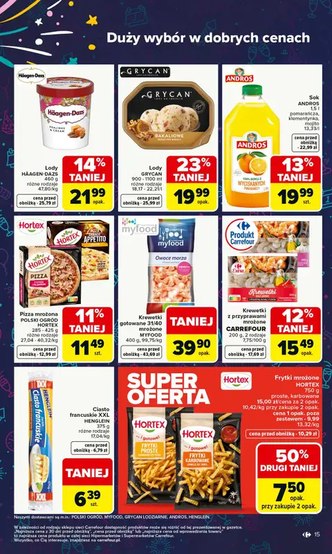 Carrefour Market - gazetka promocyjna Gazetka Carrefour Market od poniedziałku od poniedziałku 29.12 do soboty 03.01 - strona 15