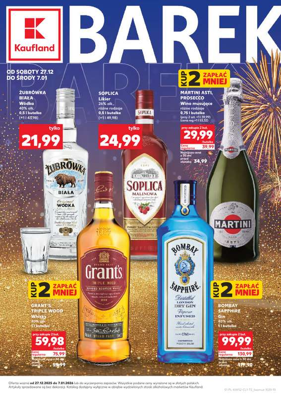 Kaufland - gazetka promocyjna Barek Kauflandu od soboty 27.12 do środy 07.01