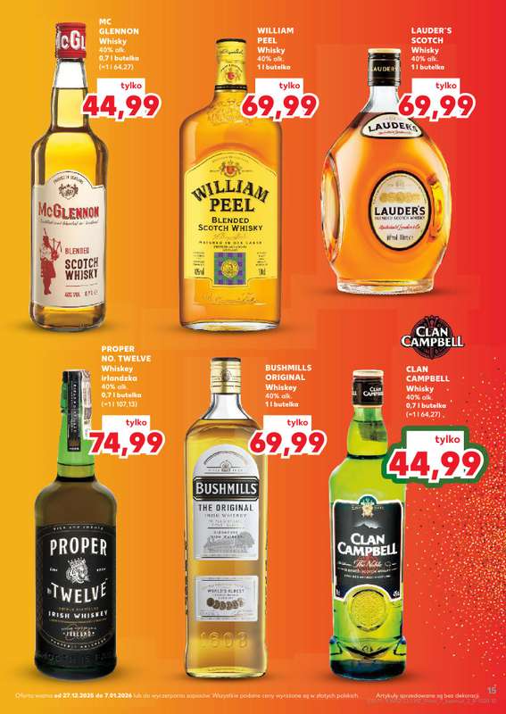 Kaufland - gazetka promocyjna Barek Kauflandu od soboty 27.12 do środy 07.01 - strona 15