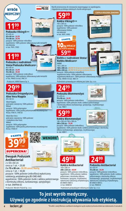 Leclerc - gazetka promocyjna Oferta E.Leclerc I Wybór w dobrej cenie od poniedziałku 29.12 do soboty 10.01 - strona 4