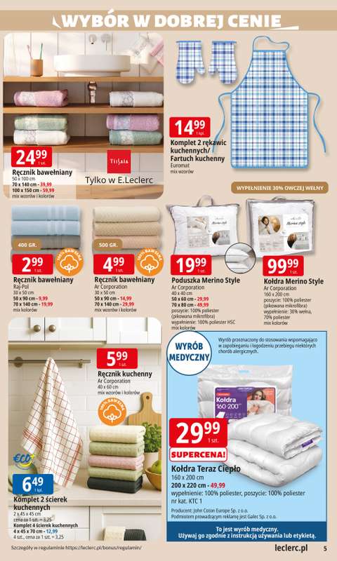 Leclerc - gazetka promocyjna Oferta E.Leclerc I Wybór w dobrej cenie od poniedziałku 29.12 do soboty 10.01 - strona 5