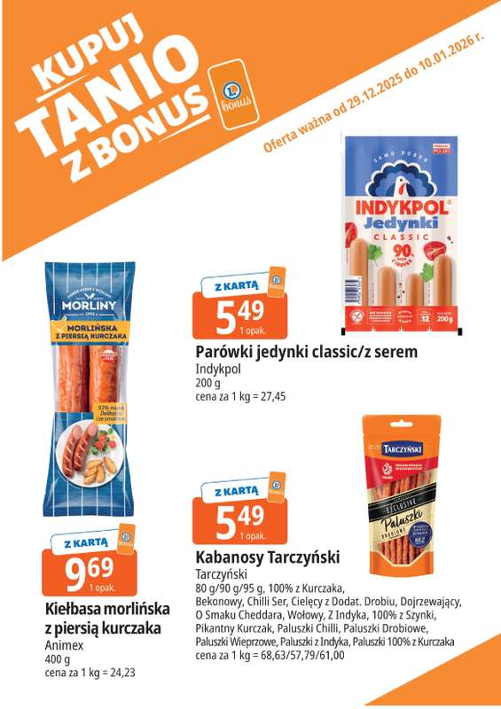 Leclerc - gazetka promocyjna Oferta E.Leclerc I Kupuj tanio z bonus od poniedziałku 29.12 do soboty 10.01 - strona 7