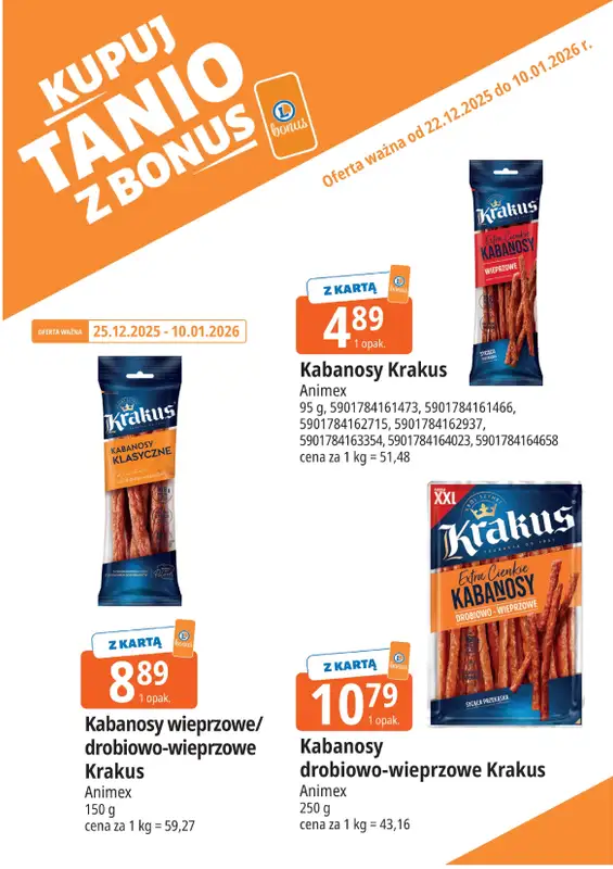 Leclerc - gazetka promocyjna Oferta E.Leclerc I Kupuj tanio z bonus od poniedziałku 29.12 do soboty 10.01 - strona 6