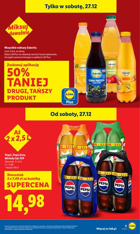 Lidl - gazetka promocyjna Oferta ważna tylko 27.12 od soboty 27.12 do soboty 27.12 - strona 5