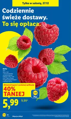 Lidl - gazetka promocyjna Oferta ważna tylko 27.12 od soboty 27.12 do soboty 27.12 - strona 12