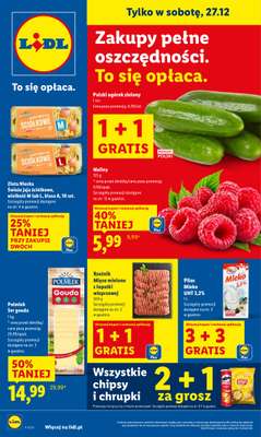 Lidl - gazetka promocyjna Oferta ważna tylko 27.12 od soboty 27.12 do soboty 27.12