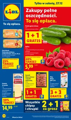 Lidl - gazetka promocyjna Oferta ważna tylko 27.12 od soboty 27.12 do soboty 27.12