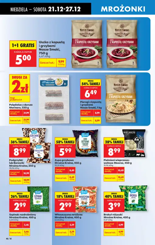 Biedronka - gazetka promocyjna Od niedzieli, Z ladą tradycyjną od niedzieli 21.12 do soboty 27.12 - strona 44