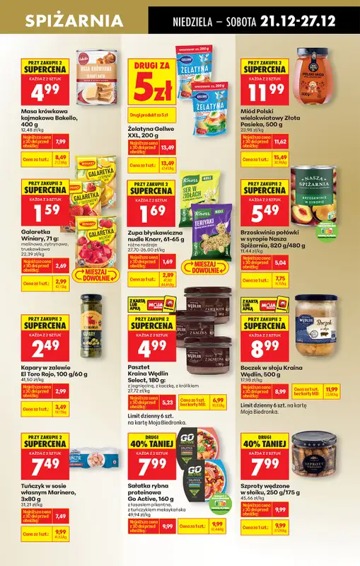 Biedronka - gazetka promocyjna Od niedzieli, Z ladą tradycyjną od niedzieli 21.12 do soboty 27.12 - strona 49