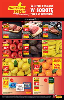 Biedronka - gazetka promocyjna Najtańsza sobota od soboty 27.12 do soboty 27.12